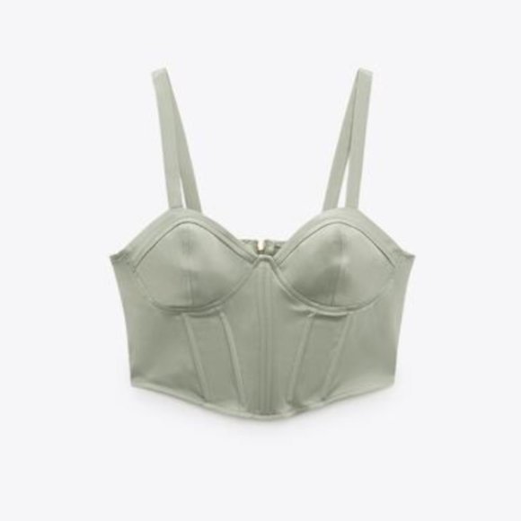 Zara Tops - Zara Satin Effect Corset Top